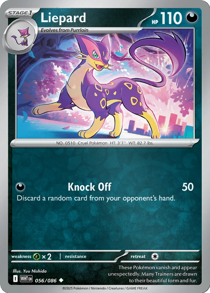 Liepard 056/086 White Flare (Reverse holo)