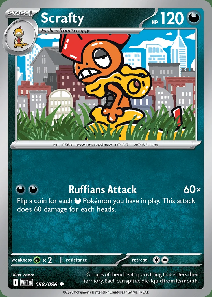 Scrafty 058/086 SV: White Flare (Normal)