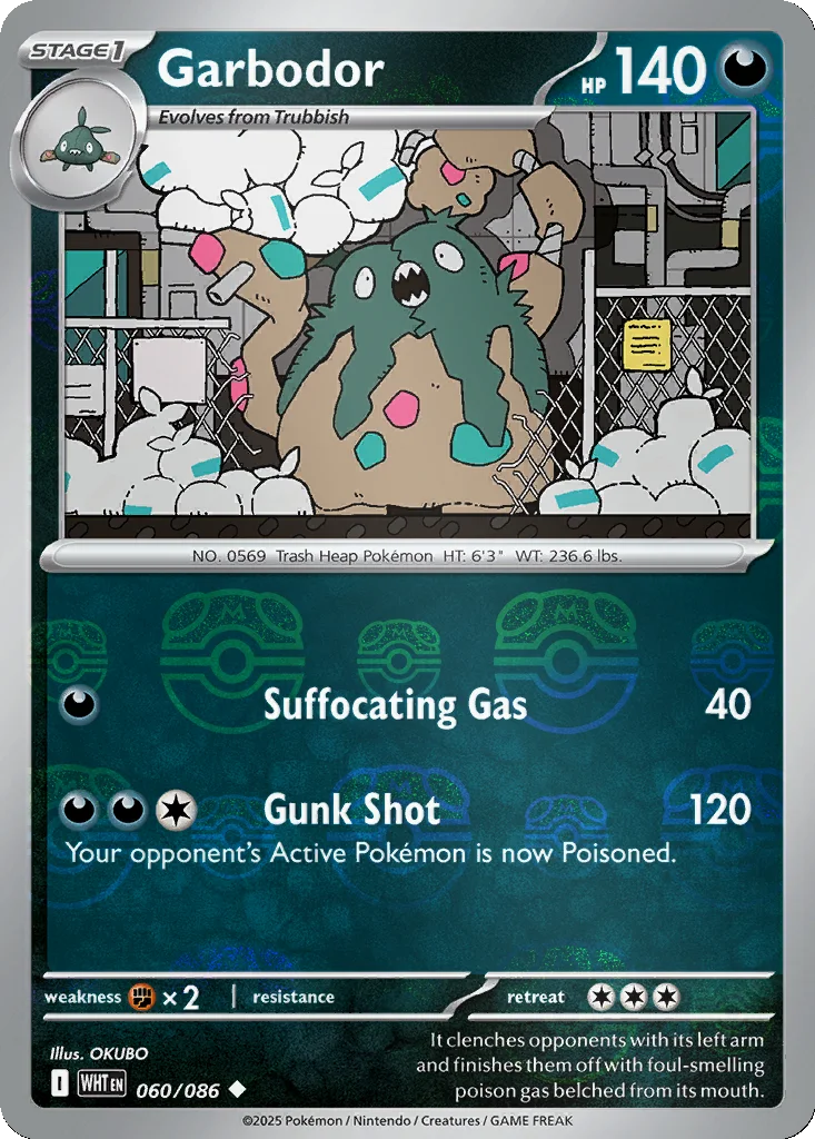 Garbodor 060/086 White Flare (Master Ball holo)