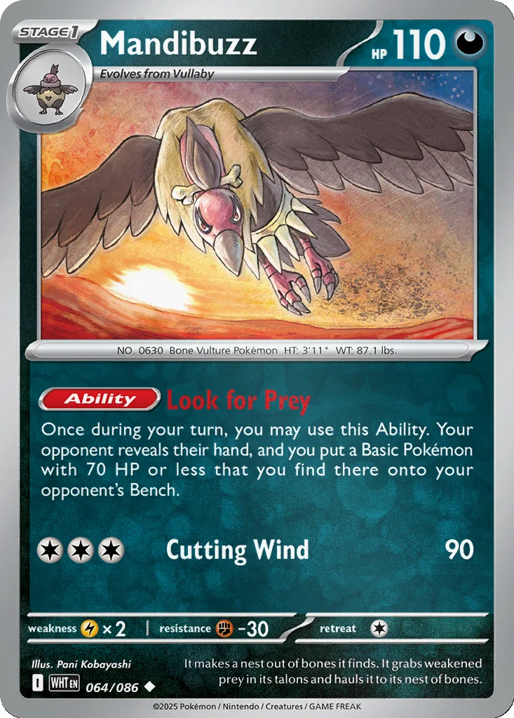Mandibuzz 064/086 White Flare (Reverse holo)