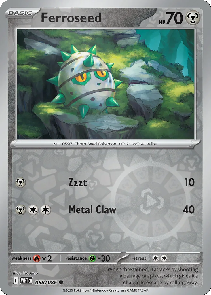 Ferroseed 068/086 SV: White Flare (Reverse holo)