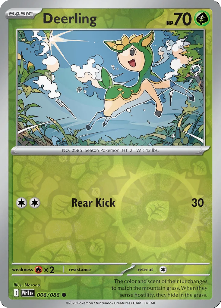 Deerling 006/086 White Flare (Reverse holo)