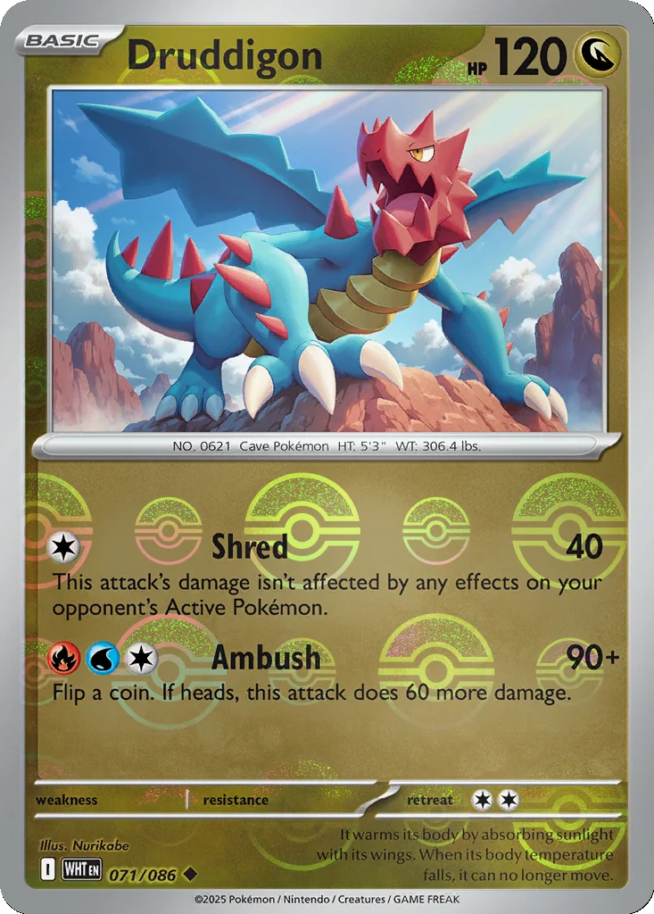 Druddigon 071/086 White Flare (Poké Ball holo)
