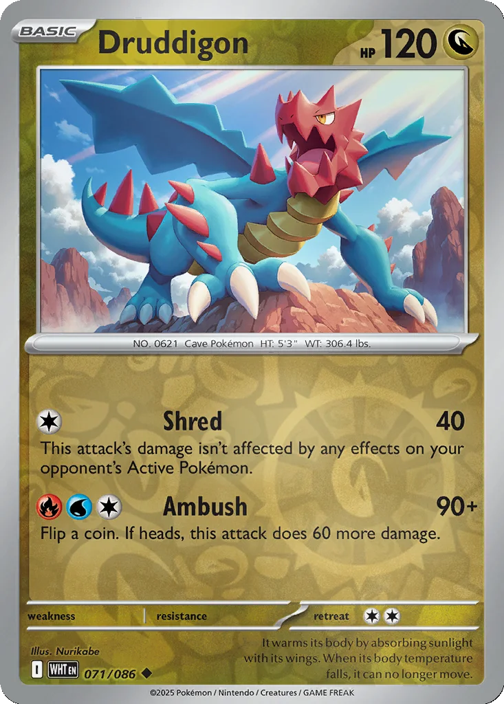 Druddigon 071/086 White Flare (Reverse holo)