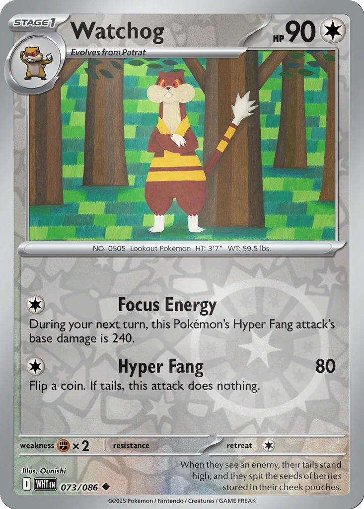 Watchog 073/086 White Flare (Reverse holo)