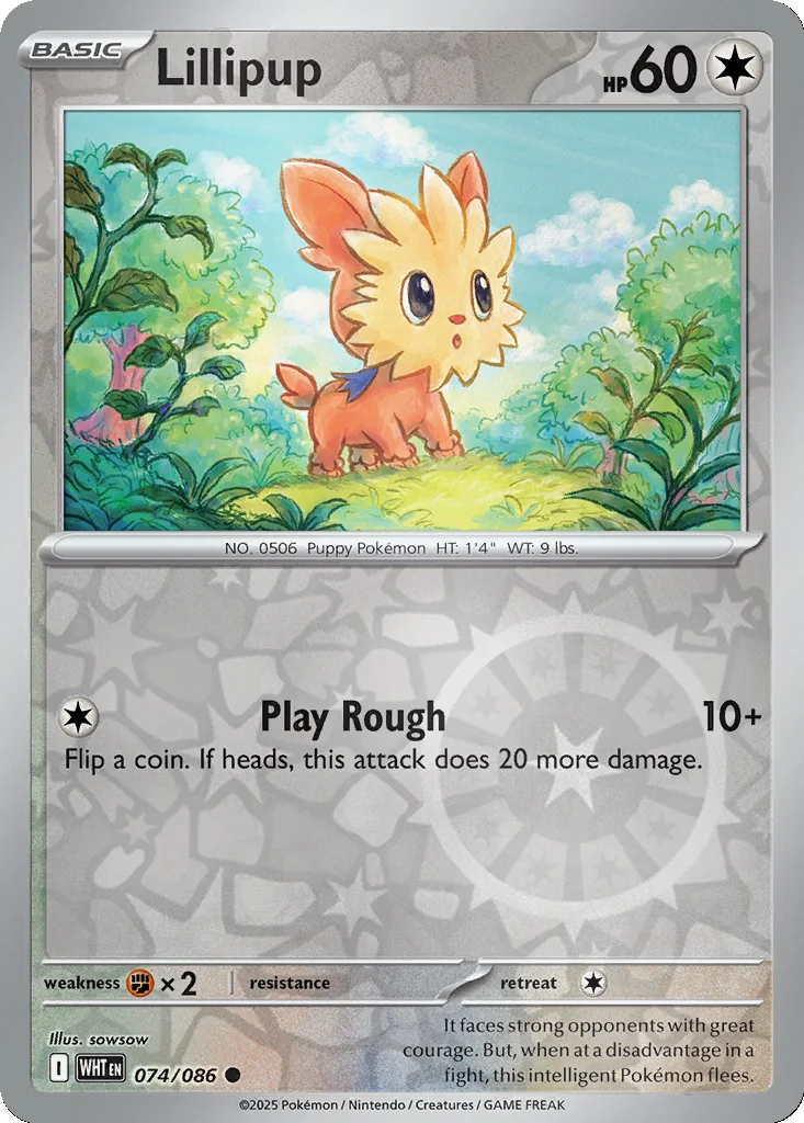 Lillipup 074/086 SV: White Flare (Reverse holo)