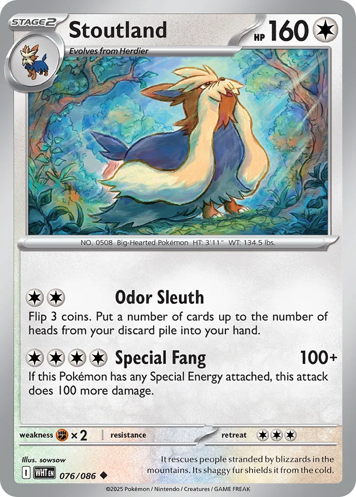 Stoutland 076/086 SV: White Flare (Normal)