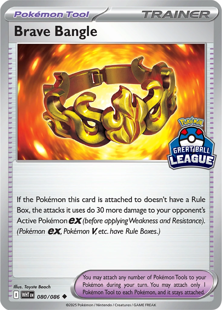 Brave Bangle 080/086 White Flare (Great Ball League)