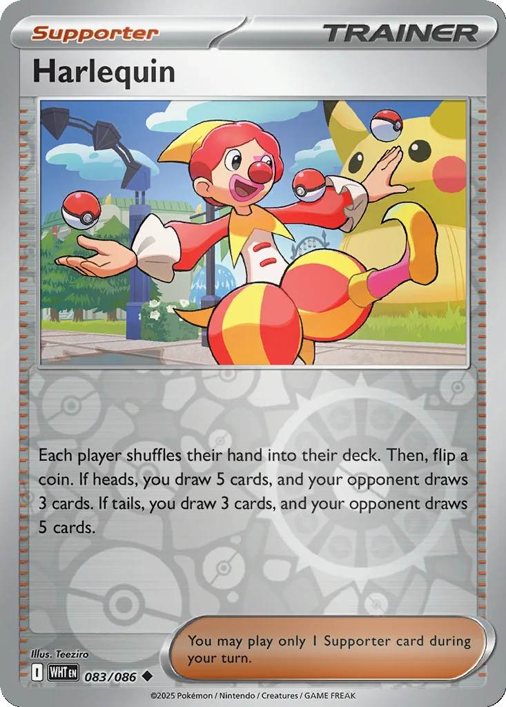 Harlequin 083/086 SV: White Flare (Reverse holo)