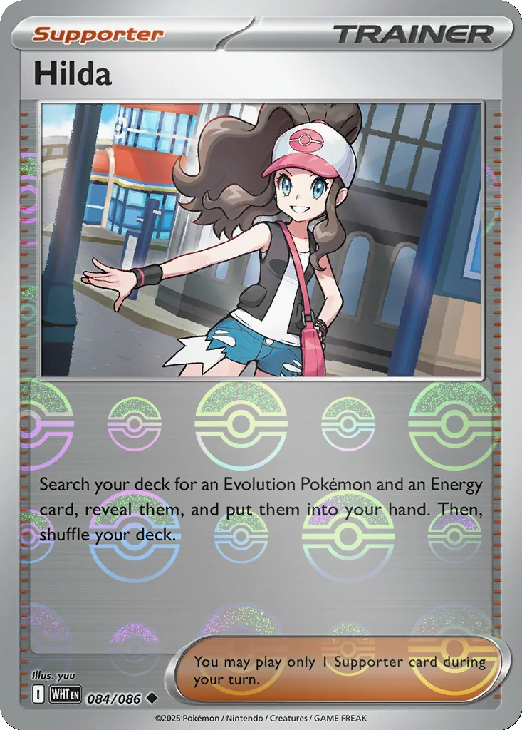 Hilda 084/086 White Flare (Poké Ball holo)