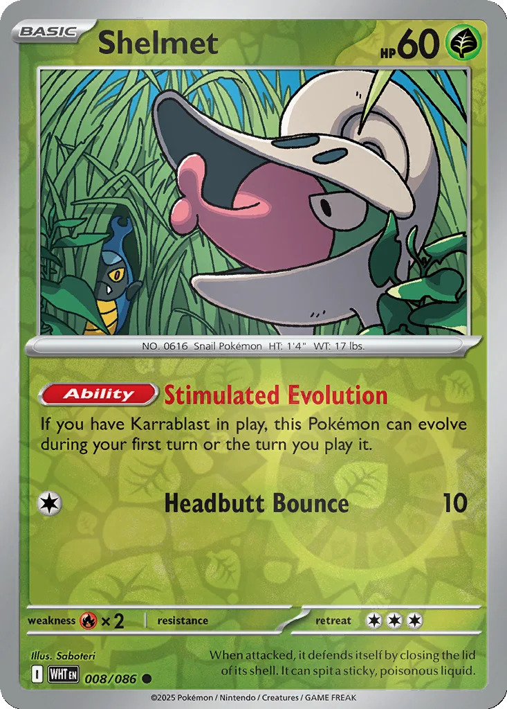Shelmet 008/086 SV: White Flare (Reverse holo)