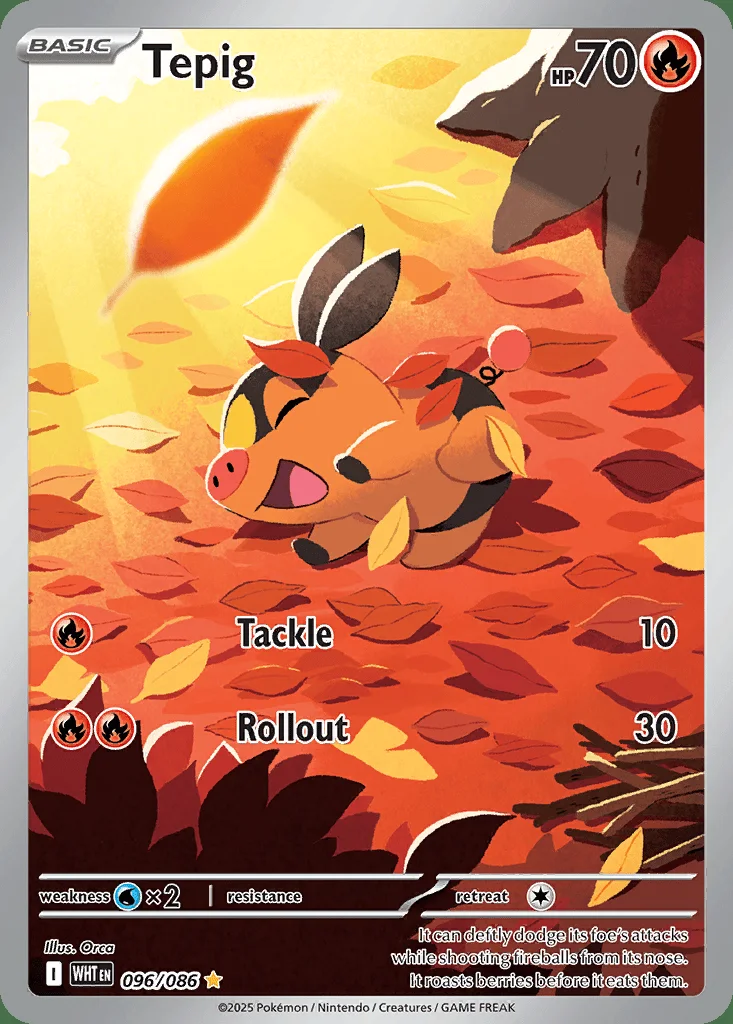 Tepig 096/086 White Flare (Holo)