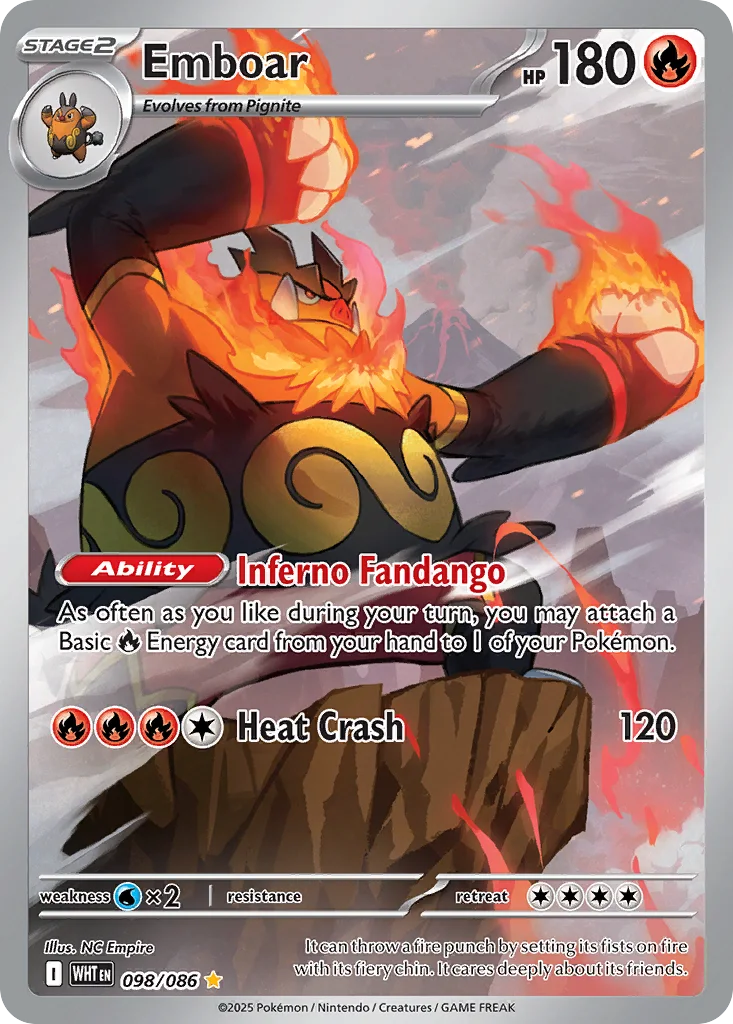 Emboar 098/086 White Flare (Holo)