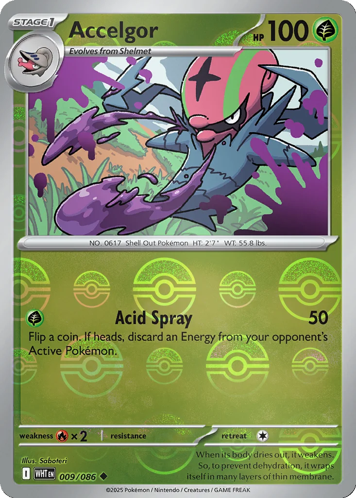 Accelgor 009/086 White Flare (Poké Ball holo)
