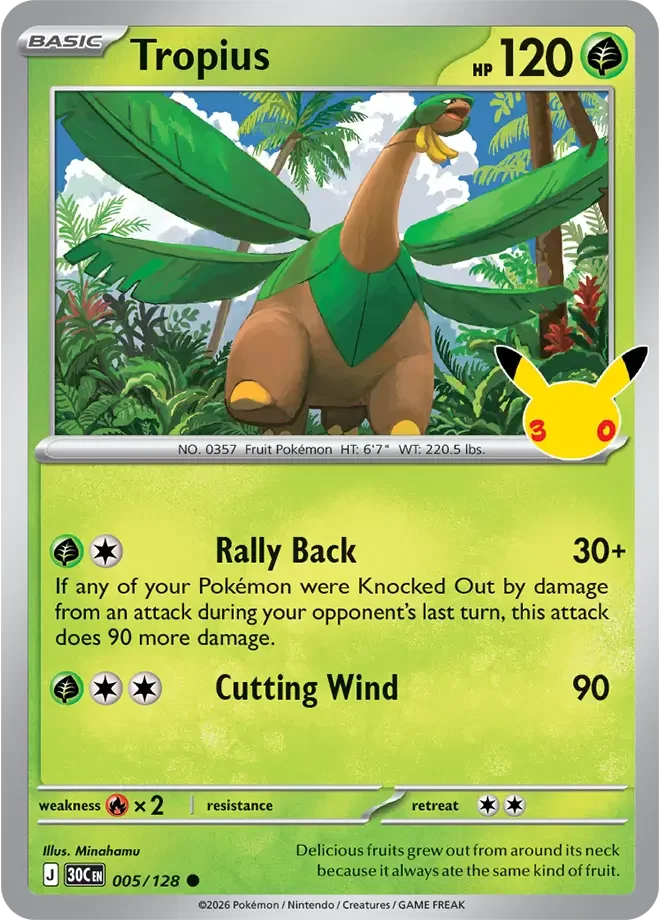 Tropius – 30th Celebration nr 005/128 (Holo)
