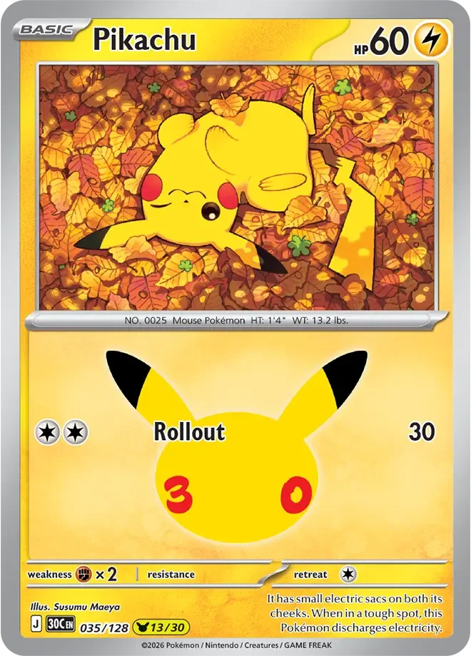 Pikachu – 30th Celebration nr 035/128 (Holo)