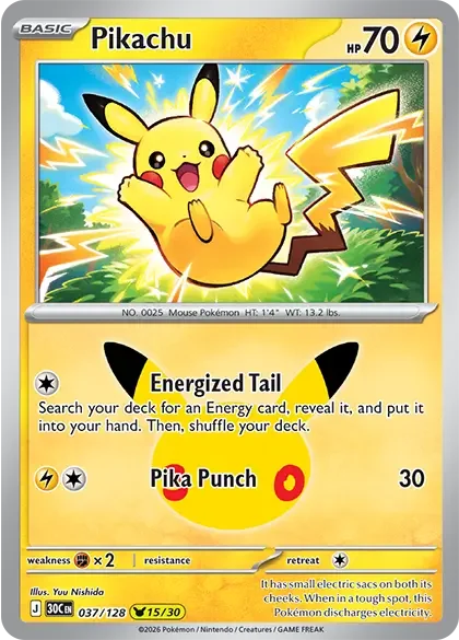 Pikachu – 30th Celebration nr 037/128 (Holo)