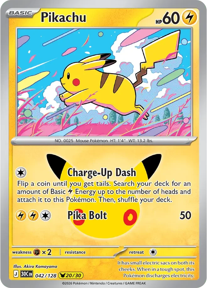 Pikachu – 30th Celebration nr 042/128 (Holo)