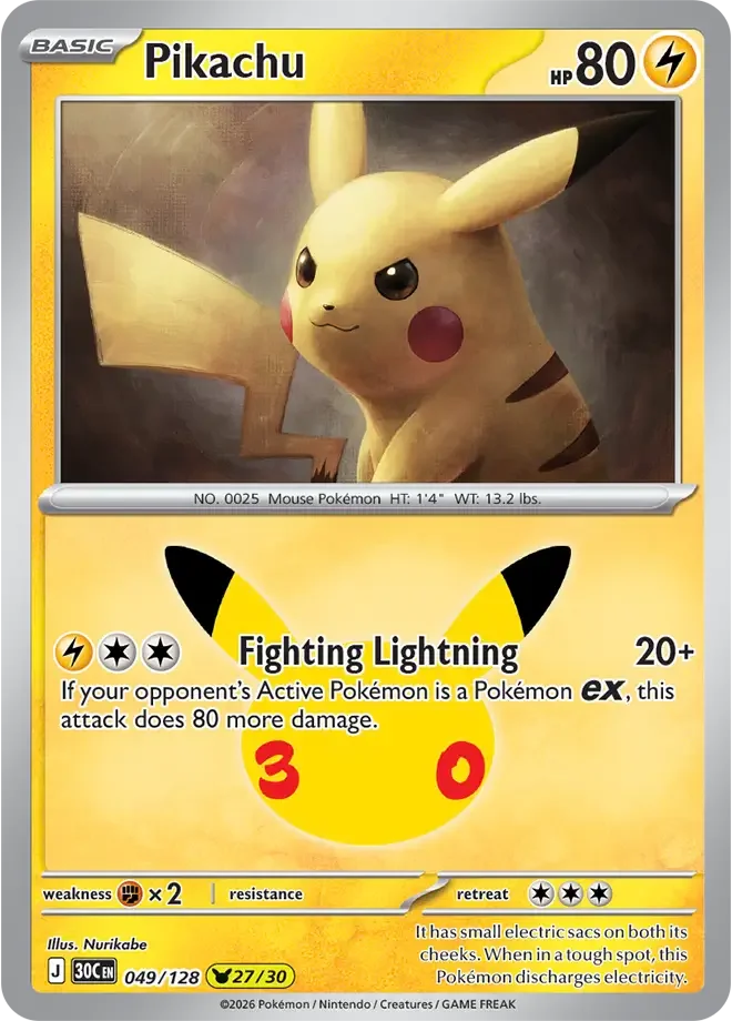 Pikachu – 30th Celebration nr 049/128 (Holo)