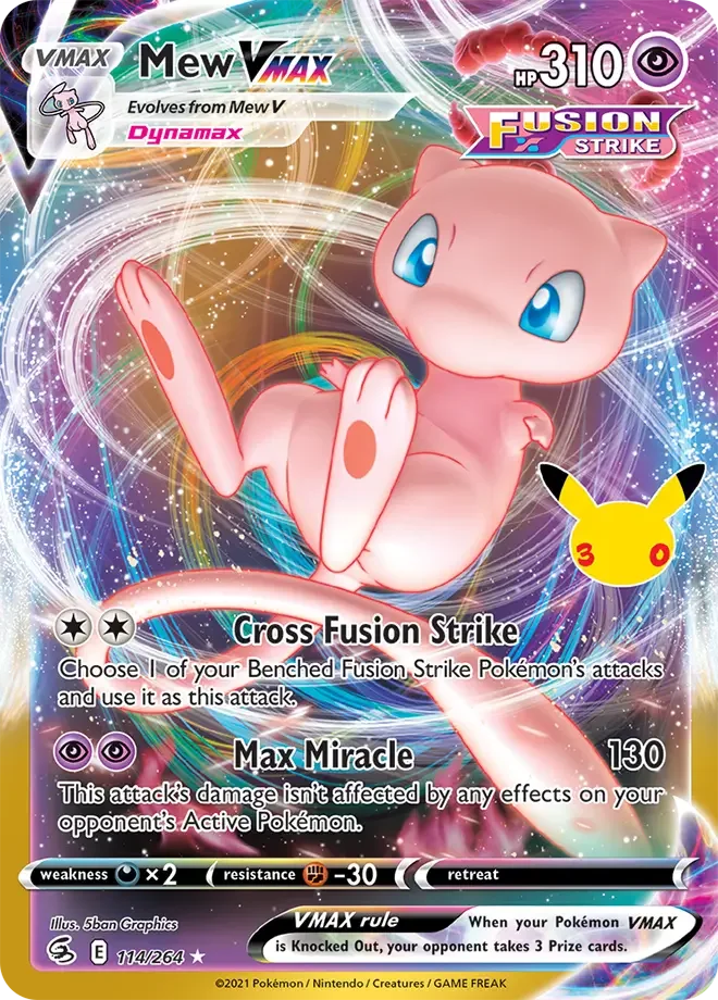 Mew VMAX – 30th Celebration: Classic Collection nr 114/264 (Classic holo)