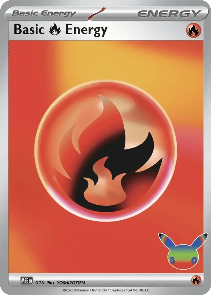 Basic Fire Energy – 30th Celebration nr MEE 010/128 (Holo)