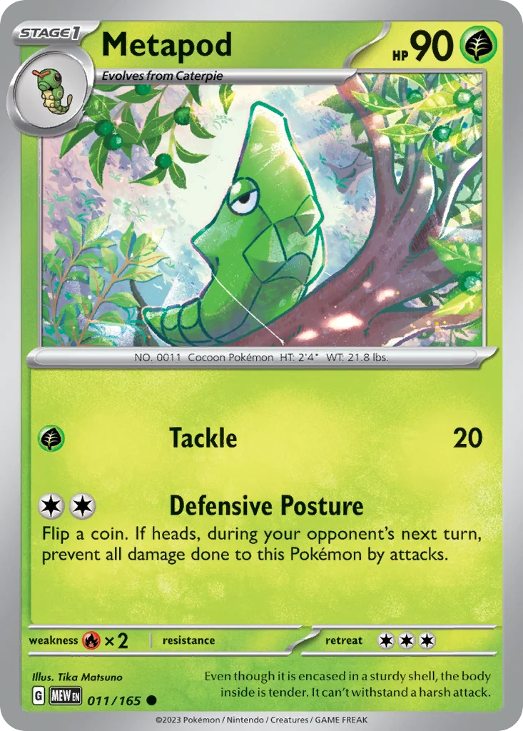 Metapod – 151 nr 011/165 (Normal)