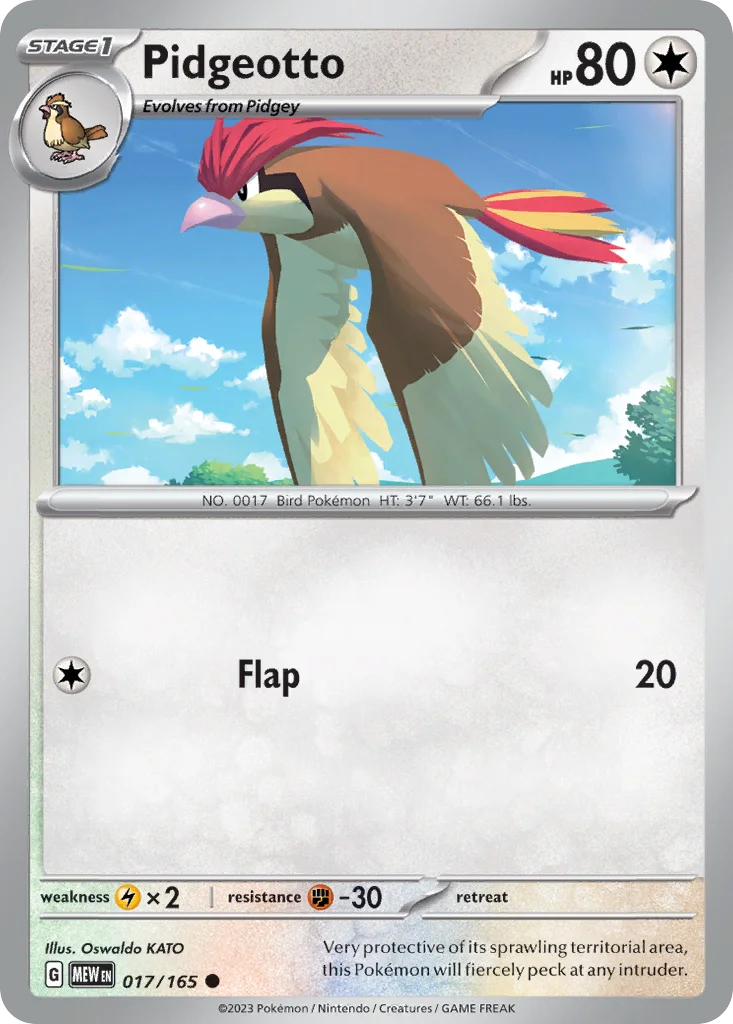 Pidgeotto – 151 nr 017/165 (Normal)