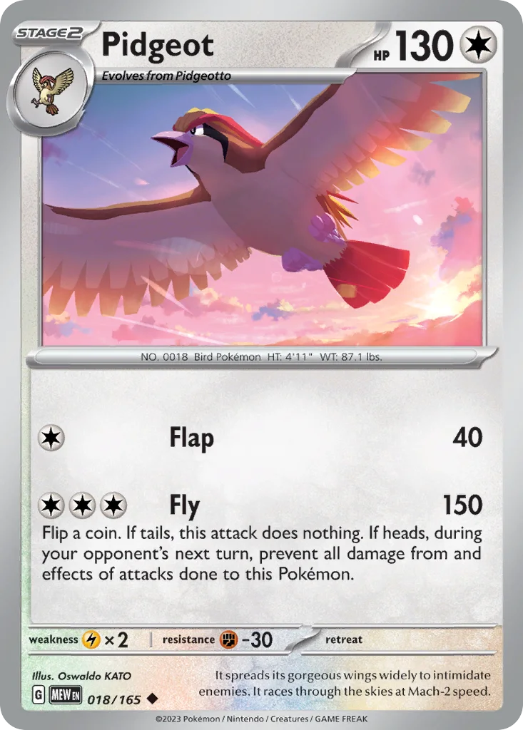 Pidgeot – 151 nr 018/165 (Normal)