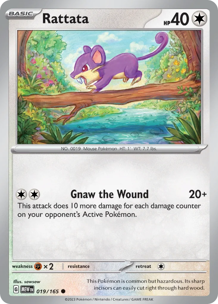Rattata – 151 nr 019/165 (Normal)