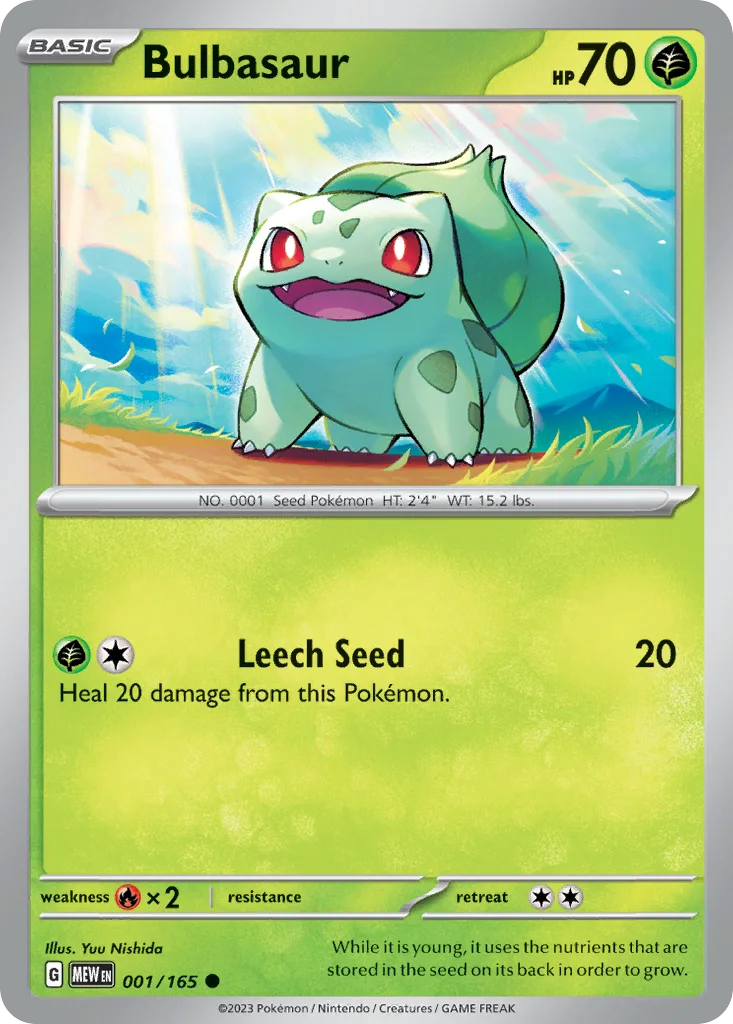 Bulbasaur – 151 nr 001/165 (Normal)