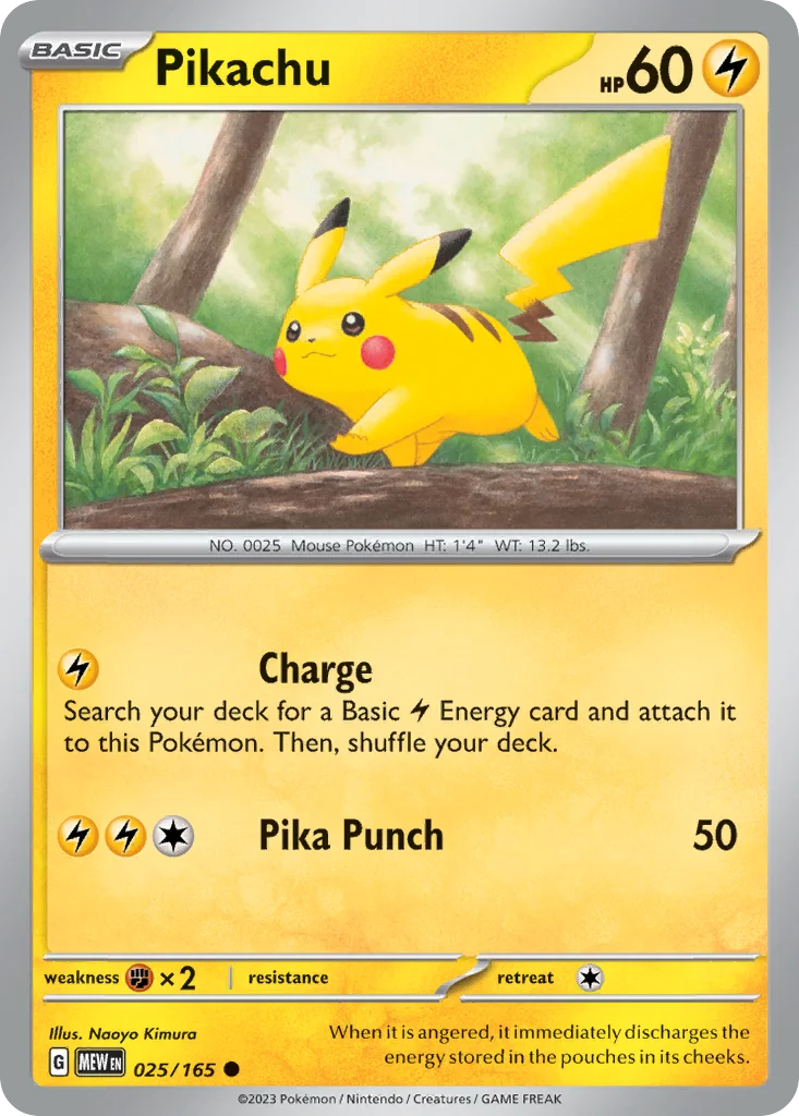 Pikachu – 151 nr 025/165 (Normal)