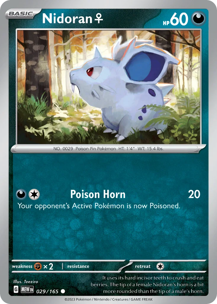 Nidoran ♀ – 151 nr 029/165 (Normal)