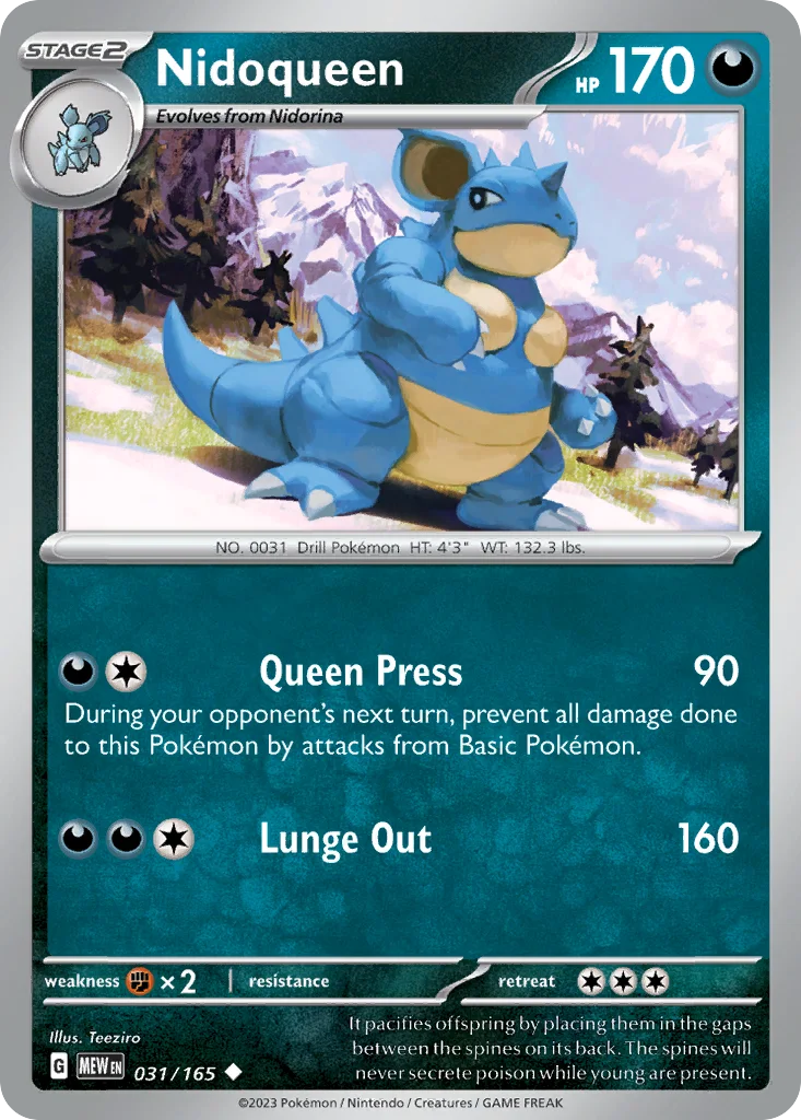Nidoqueen – 151 nr 031/165 (Normal)