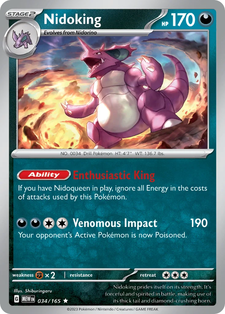 Nidoking – 151 nr 034/165 (Holo)