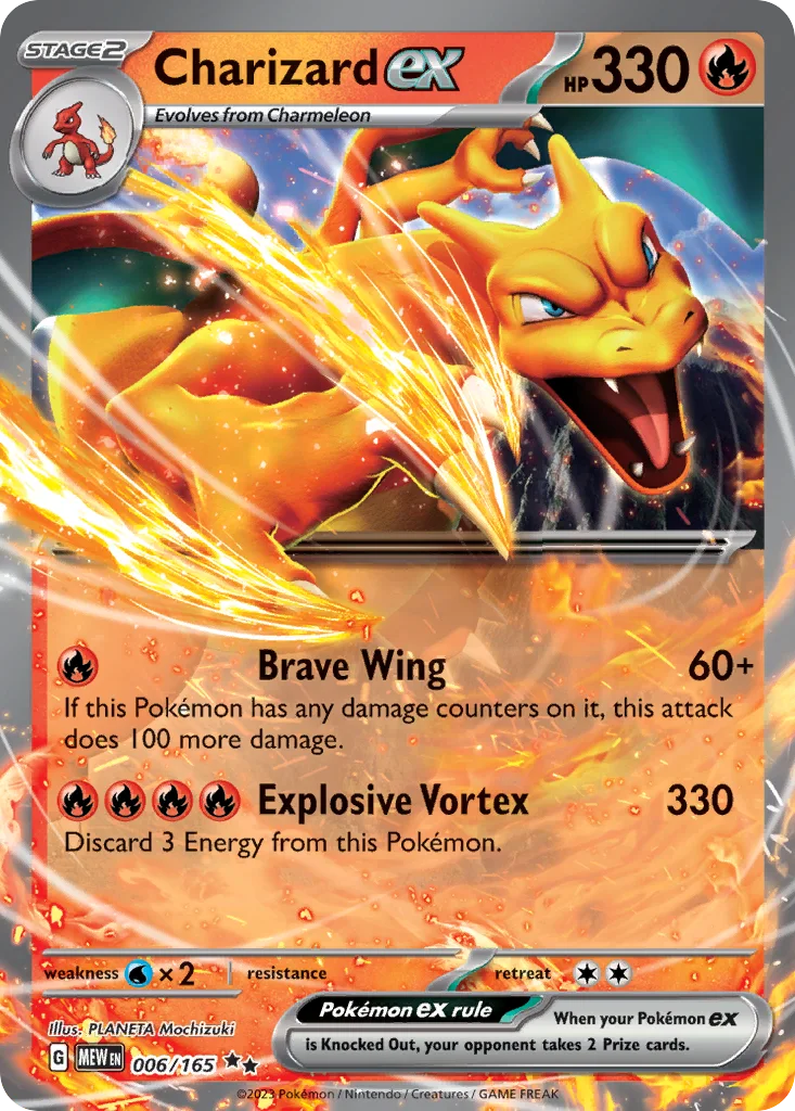 Charizard ex – 151 nr 006/165 (Holo)