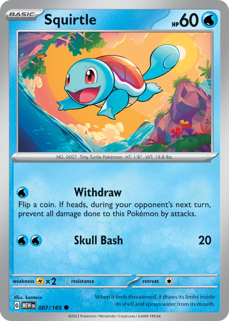 Squirtle – 151 nr 007/165 (Normal)