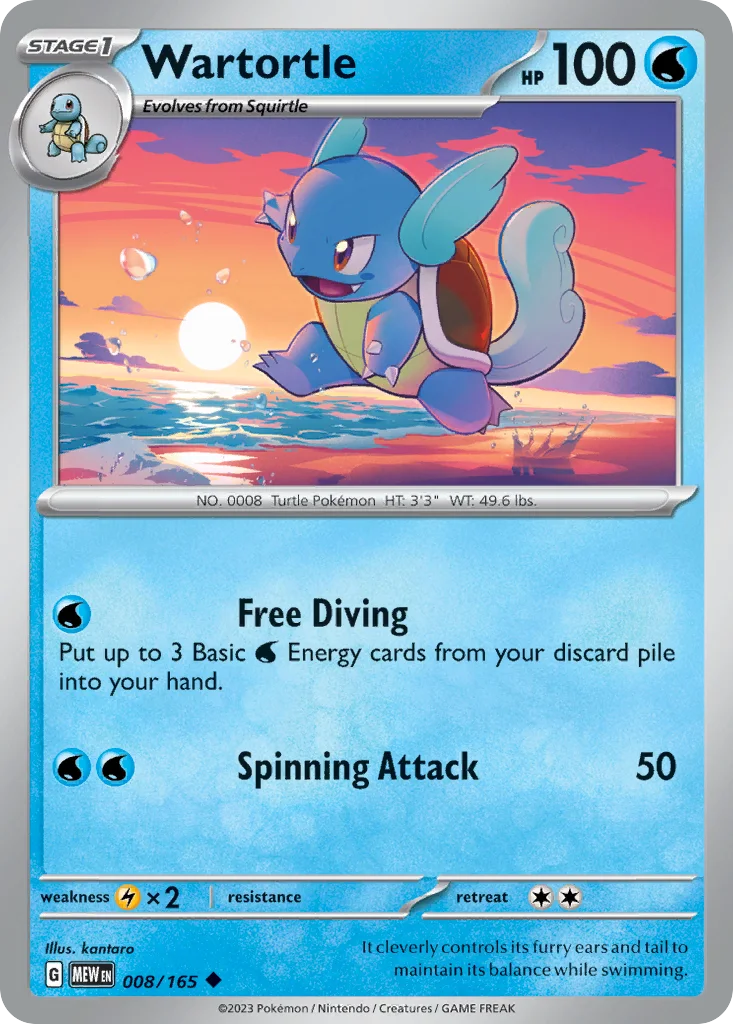 Wartortle – 151 nr 008/165 (Normal)