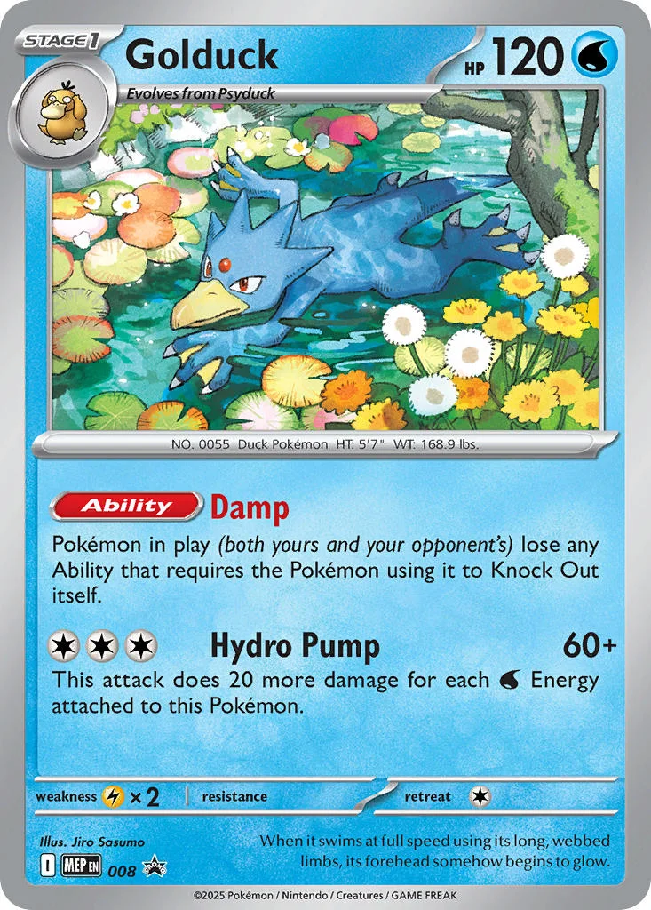 Golduck – Mega Evolution Promo nr 008 (3-Blister Pack)