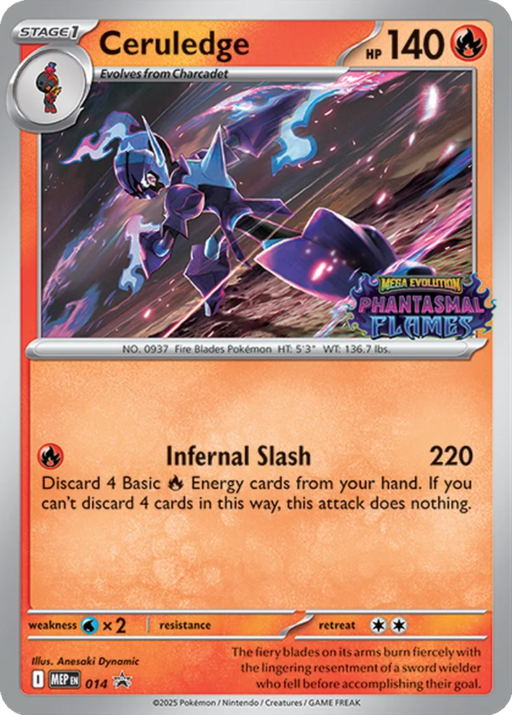 Ceruledge – Mega Evolution Promo nr 014 (Build & Battle Deck Promo)