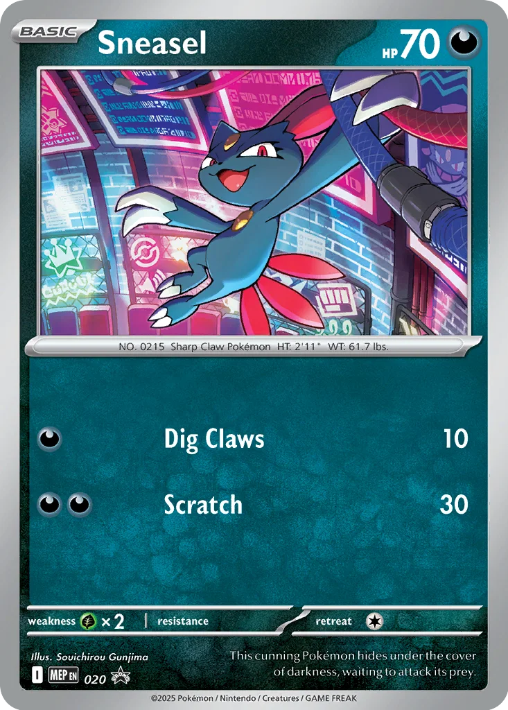 Sneasel – Mega Evolution Promo nr 020 (3-Pack Blister - Sneasel)