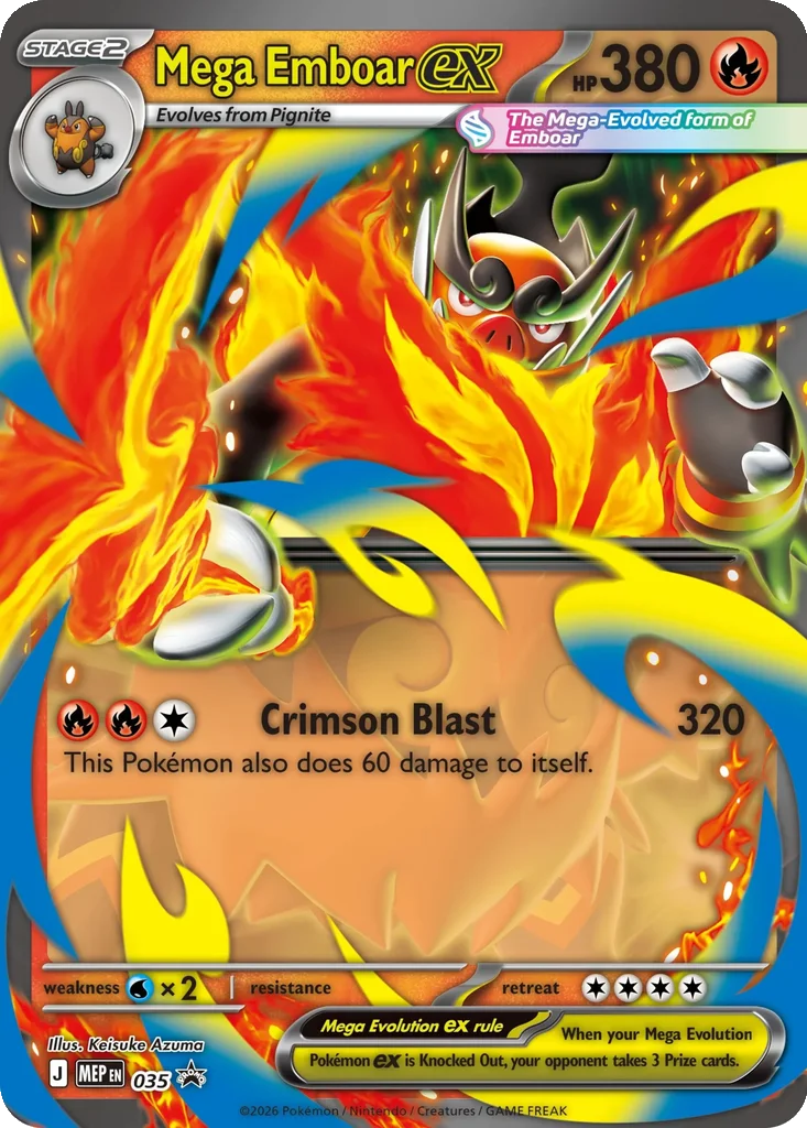 Mega Emboar ex – Mega Evolution Promo nr 035 (Mega Emboar ex Box)