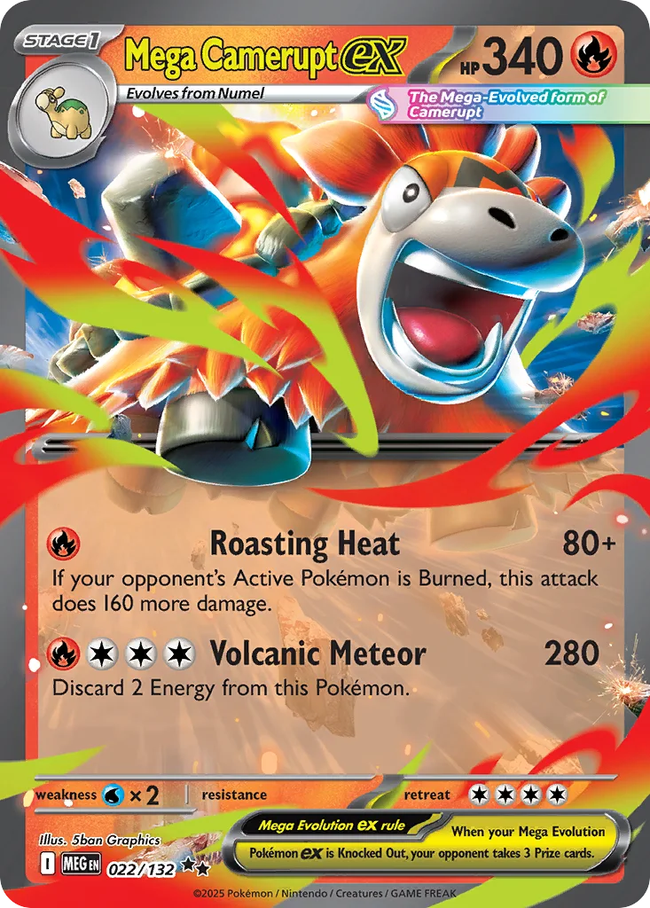 Mega Camerupt ex – Mega Evolution nr 022/132 (Holo)