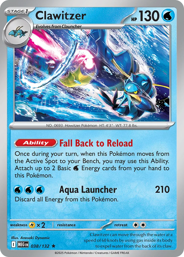 Clawitzer – Mega Evolution nr 038/132 (Holo)