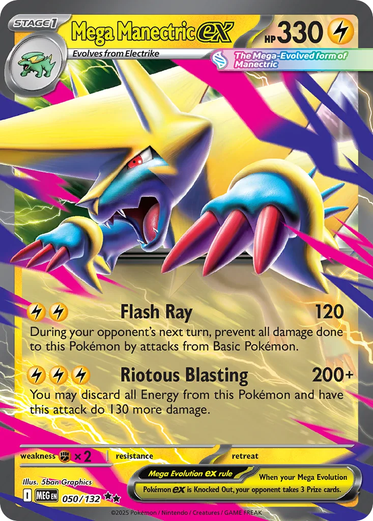 Mega Manectric ex – Mega Evolution nr 050/132 (Holo)