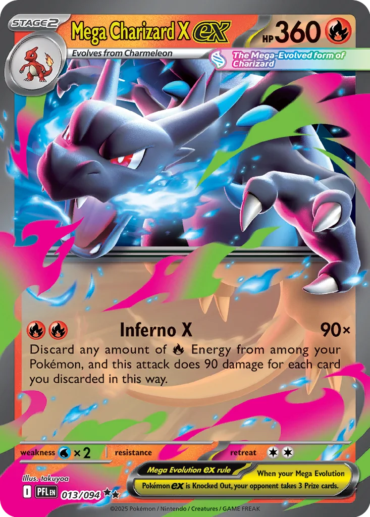 Mega Charizard X ex – Phantasmal Flames nr 013/094 (Holo)