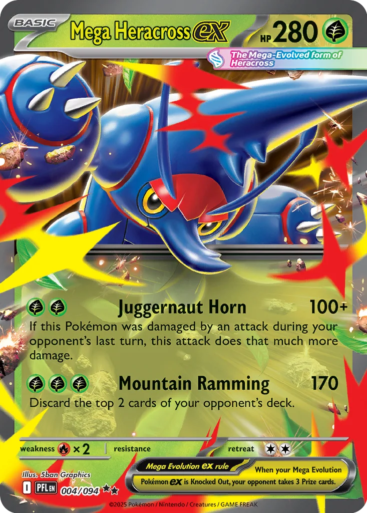 Mega Heracross ex – Phantasmal Flames nr 004/094 (Holo)