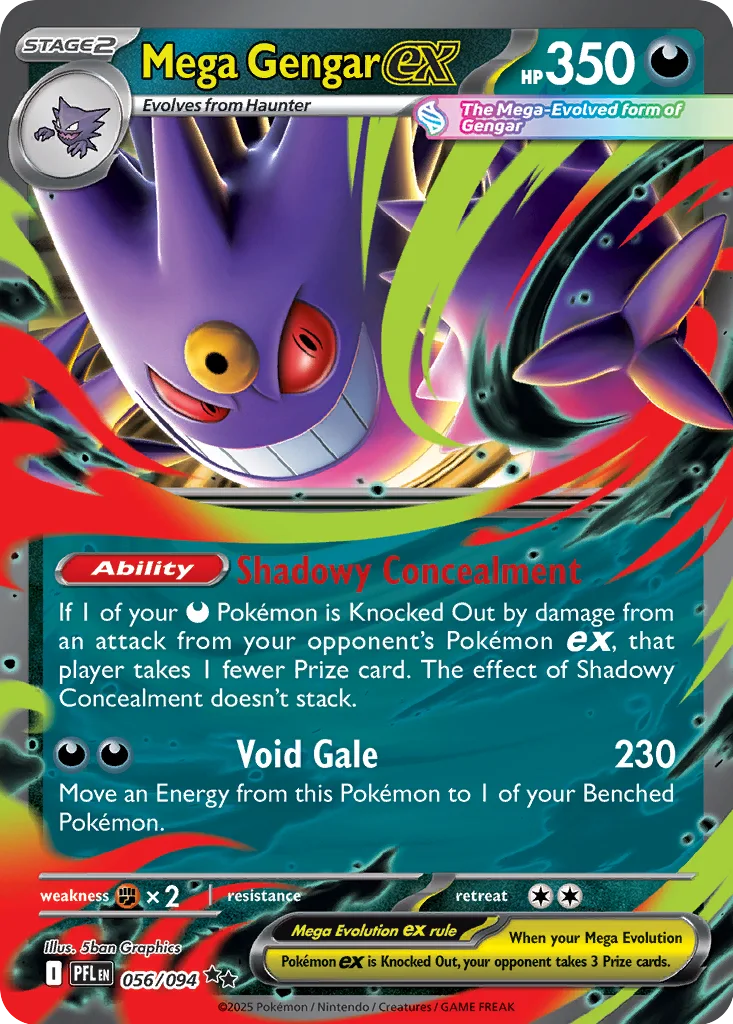 Mega Gengar ex – Phantasmal Flames nr 056/094 (Holo)