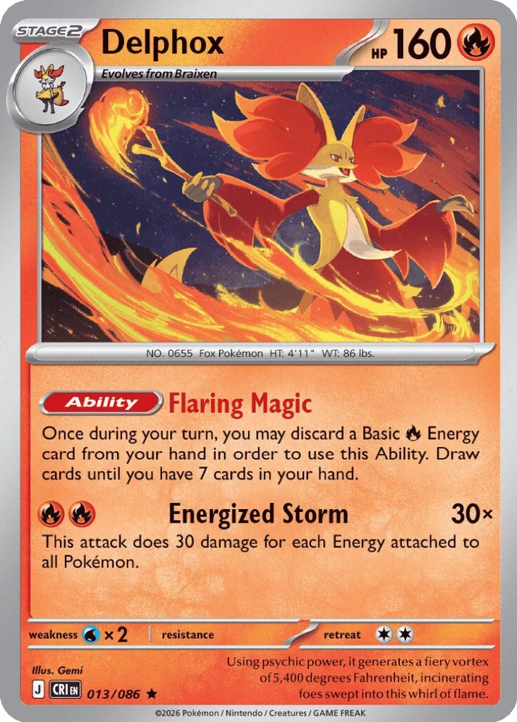 Delphox – Chaos Rising nr 013/086 (Holo)