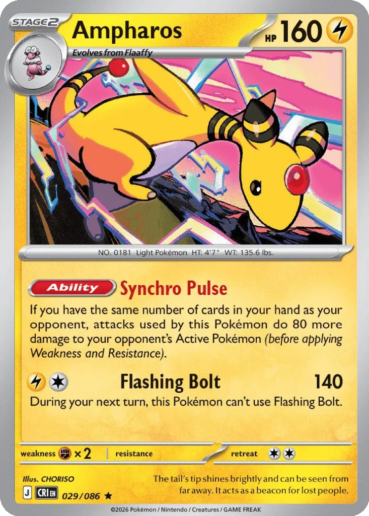 Ampharos – Chaos Rising nr 029/086 (Holo)