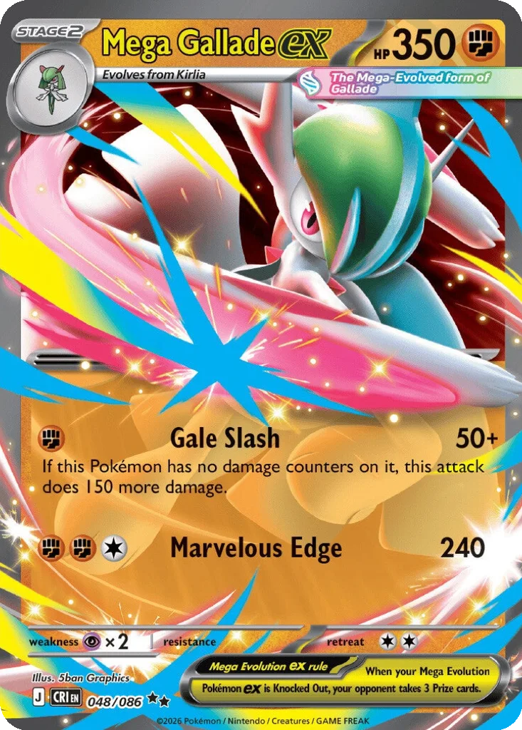 Mega Gallade ex – Chaos Rising nr 048/086 (Holo)